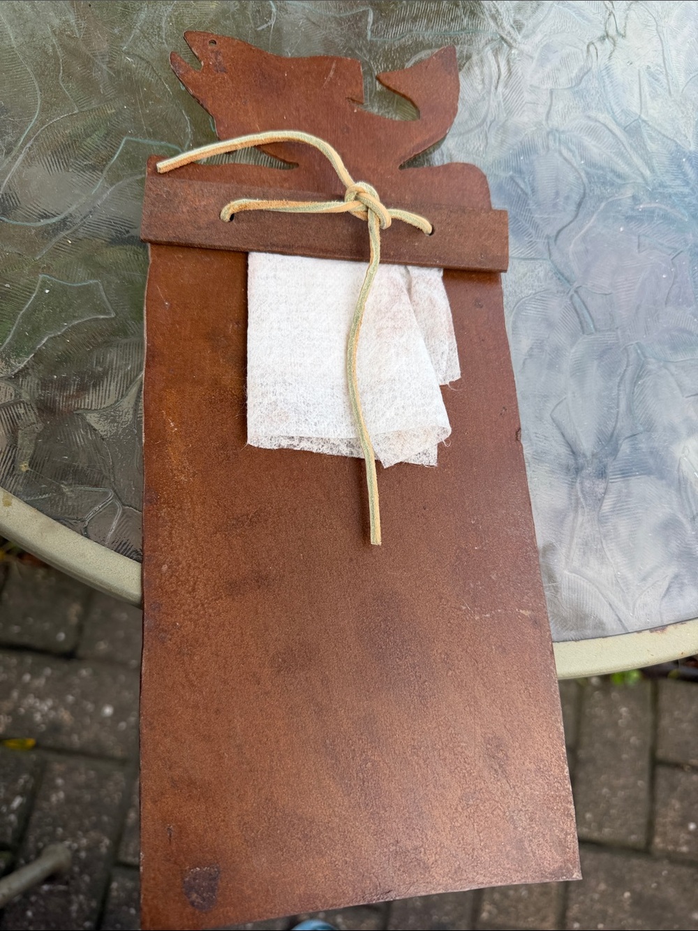 #Rustic Metal Fish notepad - Picture 2 of 6